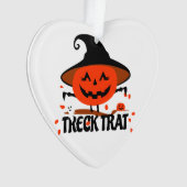 Treck Trat pompoen lachend Ornament (voorkant)