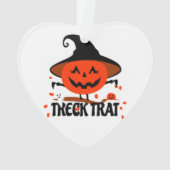 Treck Trat pompoen lachend Ornament (achterkant)