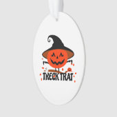 Treck Trat pompoen lachend Ornament (voorkant)