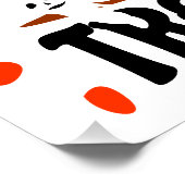 Treck Trat pompoen lachend Perfect Poster (Hoek)