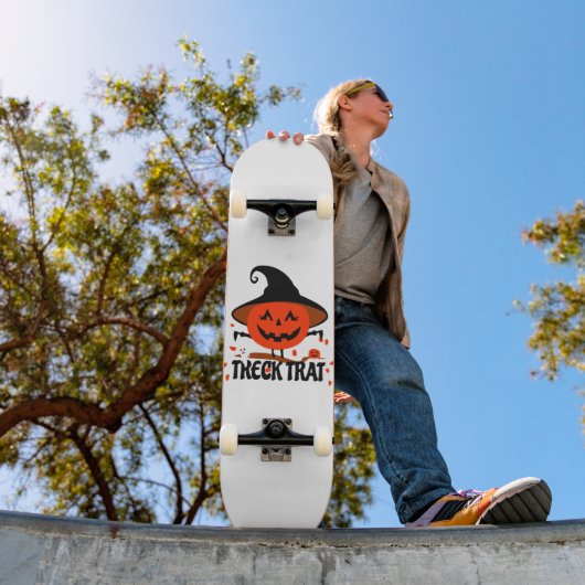 Treck Trat pompoen lachend Persoonlijk Skateboard (Buiten 1)
