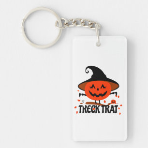 Treck Trat pompoen lachend Sleutelhanger