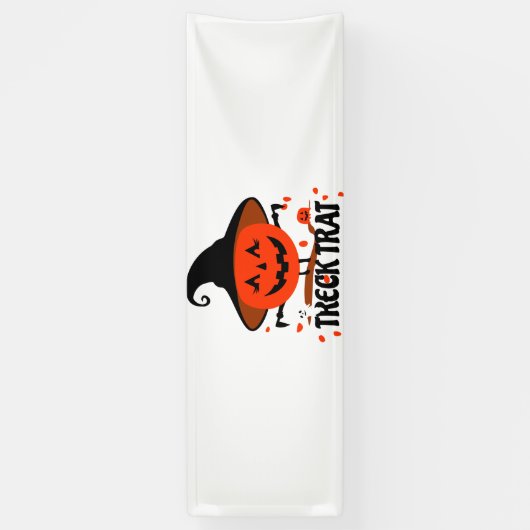 Treck Trat pompoen lachend Spandoek (Verticaal)