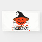 Treck Trat pompoen lachend Spandoek (Horizontaal)