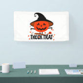 Treck Trat pompoen lachend Spandoek (Beurs)