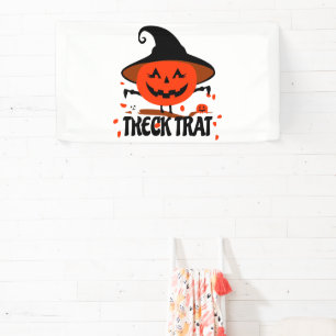 Treck Trat pompoen lachend Spandoek