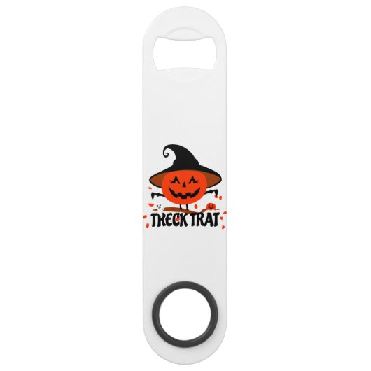 Treck Trat pompoen lachend Speed Flessenopener (Voorkant)
