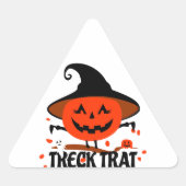 Treck Trat pompoen lachend Sticker (Voorkant)