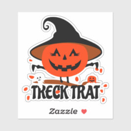 Treck Trat pompoen lachend Sticker