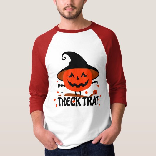 Treck Trat pompoen lachend T-shirt (Voorkant)