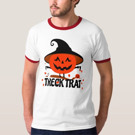 Treck Trat pompoen lachend T-shirt (Voorkant)
