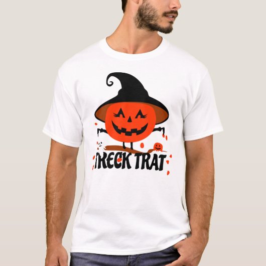 Treck Trat pompoen lachend T-shirt (Voorkant)