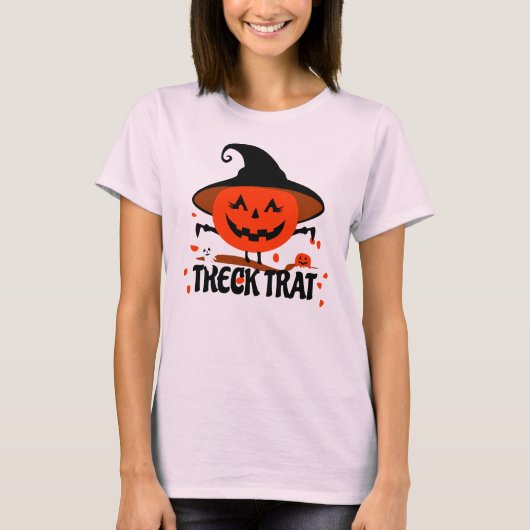 Treck Trat pompoen lachend T-shirt (Voorkant)