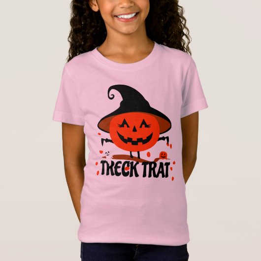 Treck Trat pompoen lachend T-shirt (Voorkant)