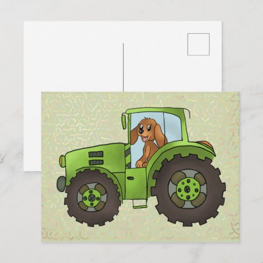 Trecker mit Hund Briefkaart (Voorkant / Achterkant)