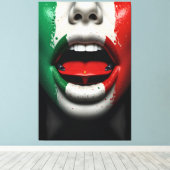 Trecolori Italiaanse auto liefde Canvas Afdruk (Insitu (Houten vloer))