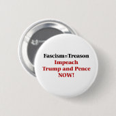 TREDE — Impeach Trump en Pence Ronde Button 5,7 Cm (Voorkant /achterkant)