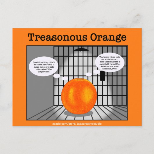 Tredelijk Oranje Briefkaart (Voorkant)