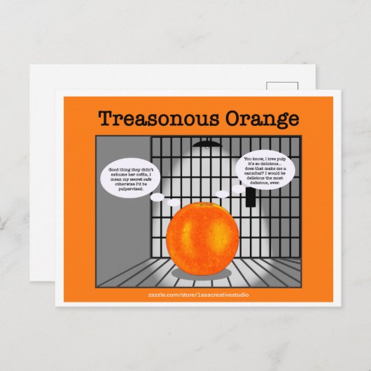 Tredelijk Sinaasappel... achterzicht in het maken Briefkaart (Voorkant / Achterkant)