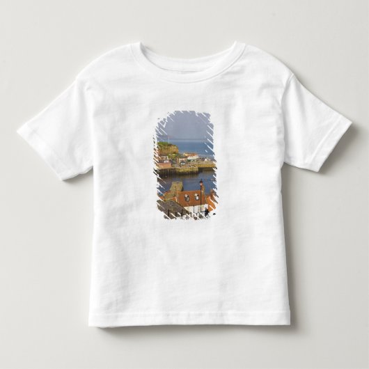 Treden naar de haven, Whitby, Noord Kinder Shirts (Voorkant)