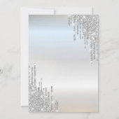 Tredny Elegant Silver Glitter Drips 80th Birthday Kaart (Achterkant)