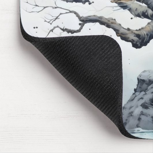 Tree Abstract Blue Muismat (Hoek)