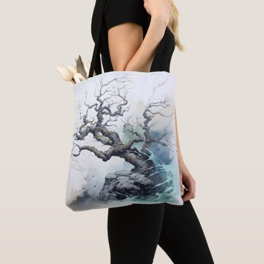 Tree Abstract Blue Tote Bag (Dichtbij)