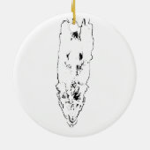 Tree accent: golden in lines keramisch ornament (Achterkant)