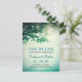 Tree and Love Birds Rustic Bewaar de datum Aankondigingskaart (Staand voorkant)