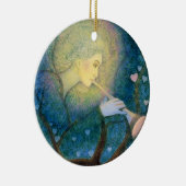 Tree Angel Musical Hearts Love Kerstannamnet Keramisch Ornament (Rechts)