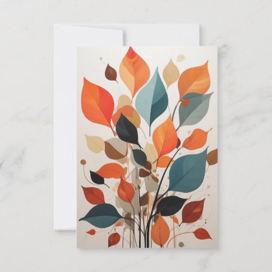 Tree Art Vrolijk Kerstfeest Bedankkaart (Achterkant)