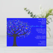 Tree Baptism Christening Custom Invitation boy Kaart (Staand voorkant)