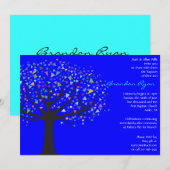 Tree Baptism Christening Custom Invitation boy Kaart (Voorkant / Achterkant)