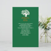 Tree Bar Mitswa Wedding 8,5" x 5,5" Programma Briefpapier (Staand voorkant)