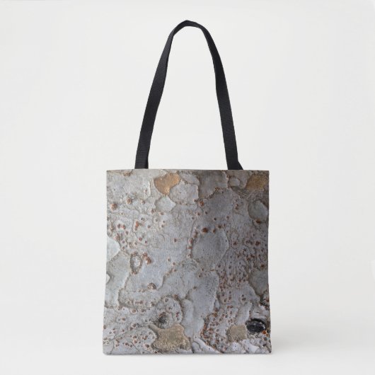 Tree Bark Grijs Bruin Rustieke Wilderness Natuur Tote Bag (Voorkant)