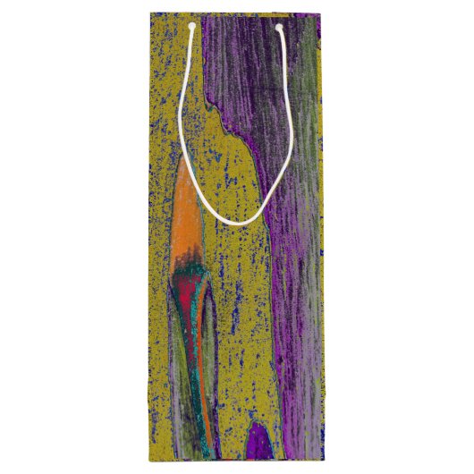 Tree bark II Gift Bag Wijn Cadeautas (Achterkant)