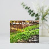 Tree Bark in Autumn Moss - Personalised Briefkaart (Staand voorkant)