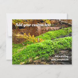 Tree Bark in Autumn Moss - Personalised Briefkaart