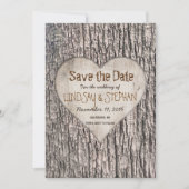 Tree Bark Save the Date Kaart (Voorkant)