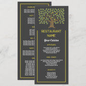 Tree Bird, Restaurant Slanke Menu (Voorkant / Achterkant)
