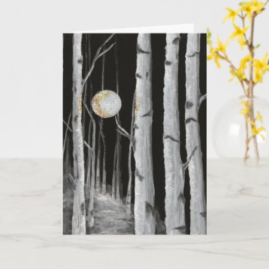 Tree Blank Wenskaart Kaart (Gele Bloem)