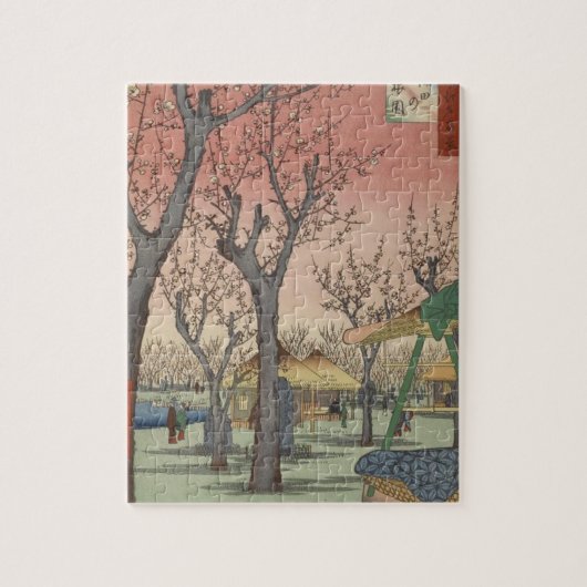 Tree Blossom Plum Garden Japans Woodblock Legpuzzel (Verticaal)