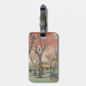 Tree Blossoms Plum Garden Japanese Bagagelabel (Achterkant verticaal)
