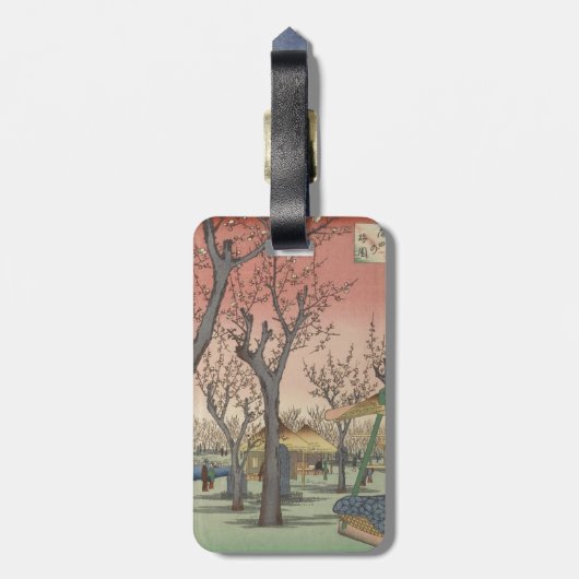 Tree Blossoms Plum Garden Japanese Bagagelabel (Achterkant verticaal)
