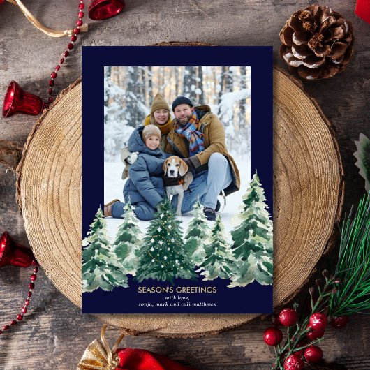 Tree Boerderij Photo Holiday Kaart