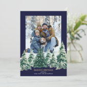 Tree Boerderij Photo Holiday Kaart (Staand voorkant)