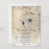 Tree Branch Decorations Sneeuwvlokken Goud Kaart (Voorkant)