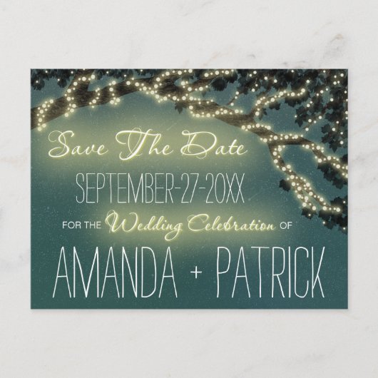 Tree Branch rustieke bruiloft Save The Date Kaarte Aankondigingskaart (Voorkant)