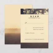 Tree Branches Lights Bruiloft RSVP Kaarten Kaartje (Voorkant / Achterkant)