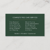 Tree Care Service Professional Visitekaartje (Achterkant)